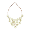 Collier Vintage Fantaisie à Fleurs Crème