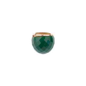 Bague en acier inoxydable sertie d’une pierre de zircon vert
