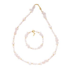 Ensemble Chips de Quartz & Perles de Culture – Création Monbijoux