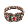 Bracelet vintage en acier inoxydable orné de pierres de zircon, au charme authentique