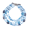 Collier Multirangs en Lapis-Lazuli et Œil de Chat Naturels