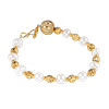 Bracelet Monbijoux en Perles de Culture Naturelles avec Séparateur Doré