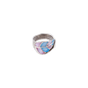 Bague en argent sterling 925 & nacre multicolore
