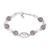 Bracelet Monbijoux en Pierres Naturelles & Séparateur en Métal Argenté