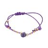 Bracelet Réglable Monbijoux en Améthyste & Séparateur Doré