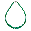 Collier en Jade Vert Naturel – Perles Rondes et Fermoir Métallique