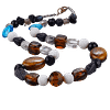 Collier vintage de perles de verre