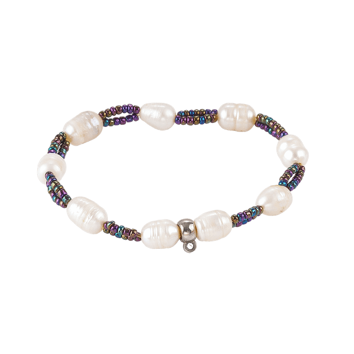 Bracelet perles de culture & rocailles