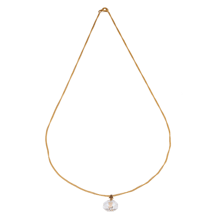 Collier avec Pendentif en Pierre Zircon et Acier Inoxydable