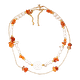 Duo de Colliers Perles de Culture & Agate Naturelle – Douceur Dorée