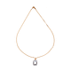 Collier Pendentif Acier Inoxydable & Zircon Transparent