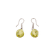 Boucles d’Oreilles en Verre Coloré & Crochet en Métal Argenté