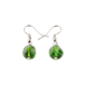 Boucles d’Oreilles en Verre Coloré et Crochet en Métal Argenté