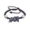 Bracelet réglable en Agate et Pierre Mala de Jaspe
