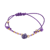 Bracelet Réglable Monbijoux en Améthyste & Séparateur Doré