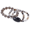 Trio de bracelets en agate naturelle