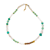 Collier en Pierres Naturelles Quartz, Jade, Agate et Œil de Chat