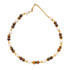 Collier Bicolore en Perles de Culture et Œil de Tigre