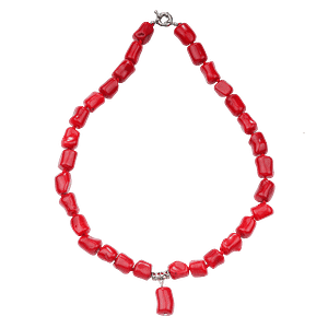 Collier Vintage en Corail Rouge Naturel