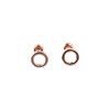 Boucles d’oreilles Pépite en acier inoxydable finition rose gold