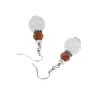 Boucles d’oreilles en quartz – Crochets en acier inoxydable argenté