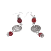 Boucle d’oreille pendante en cornaline – Crochet en acier inoxydable argenté