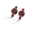 Boucles d’oreilles Monbijoux en cornaline & crochets en acier inoxydable argenté