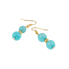 Boucles d’oreilles en turquoise – Crochets en acier inoxydable doré