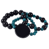 Trio de bracelets en agate et onyx naturelle