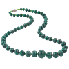 Collier Vintage en Perles de Malachite Graduées