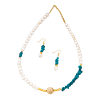 Ensemble Perles de Culture & Turquoise - Création Monbijoux