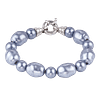 Bracelet en Perles de Culture Baroques Gris Métallisé