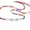 Collier vintage en perles de verre & résine