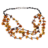 Collier Tressé Ambre Baltique Multicolore