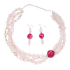 Ensemble Quartz & Agate Rose - Création Monbijoux