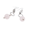Boucle d’oreille en quartz – Crochet en acier inoxydable argenté