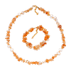Ensemble Chips d’Agate & Perles de Culture – Élégance Dorée