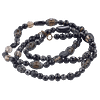Collier en perles d’Onyx noir & Perles de Cristal