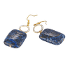 Boucles d’oreilles en lapis-lazuli – Crochets en acier inoxydable doré