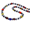 Collier vintage en perles de céramique authentiques