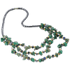 Collier en Hématite & Aventurine avec Perles en Plaqué Or