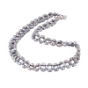 Collier Élégance Fumée – Perles Baroques Graphite