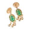 Boucles d’oreilles au style vintage ornées de pierres de zircon vert