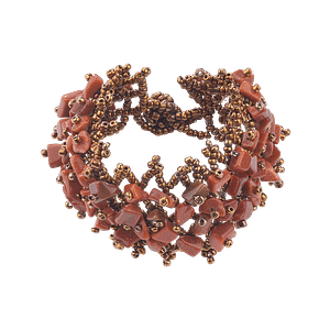 Bracelet en Grappes de Perles de Pierre de Soleil