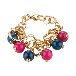 Bracelet en Acier Inoxydable & Pierres Colorées