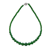 Collier en Jade Vert Naturel – Perles Rondes et Fermoir Métallique
