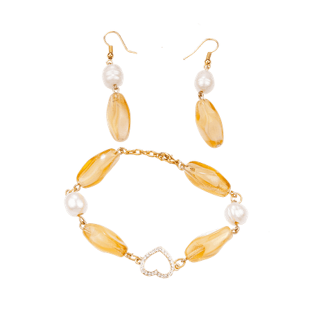 Ensemble Verre de Murano & Perles de Culture – Création Monbijoux