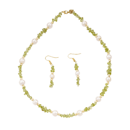 Ensemble Péridot & Perles de Culture – Création Monbijoux