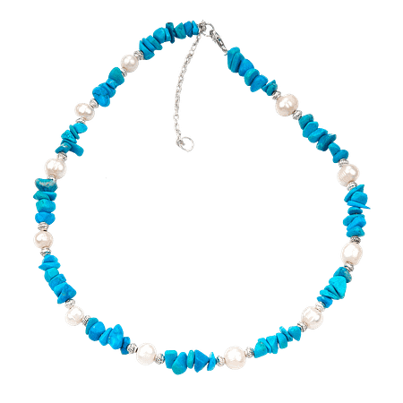 Collier en turquoise et perles de culture