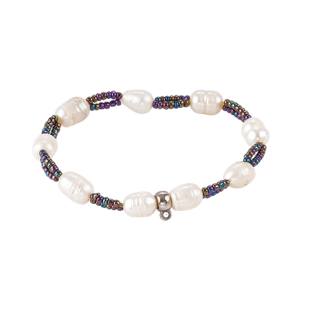 Bracelet perles de culture & rocailles